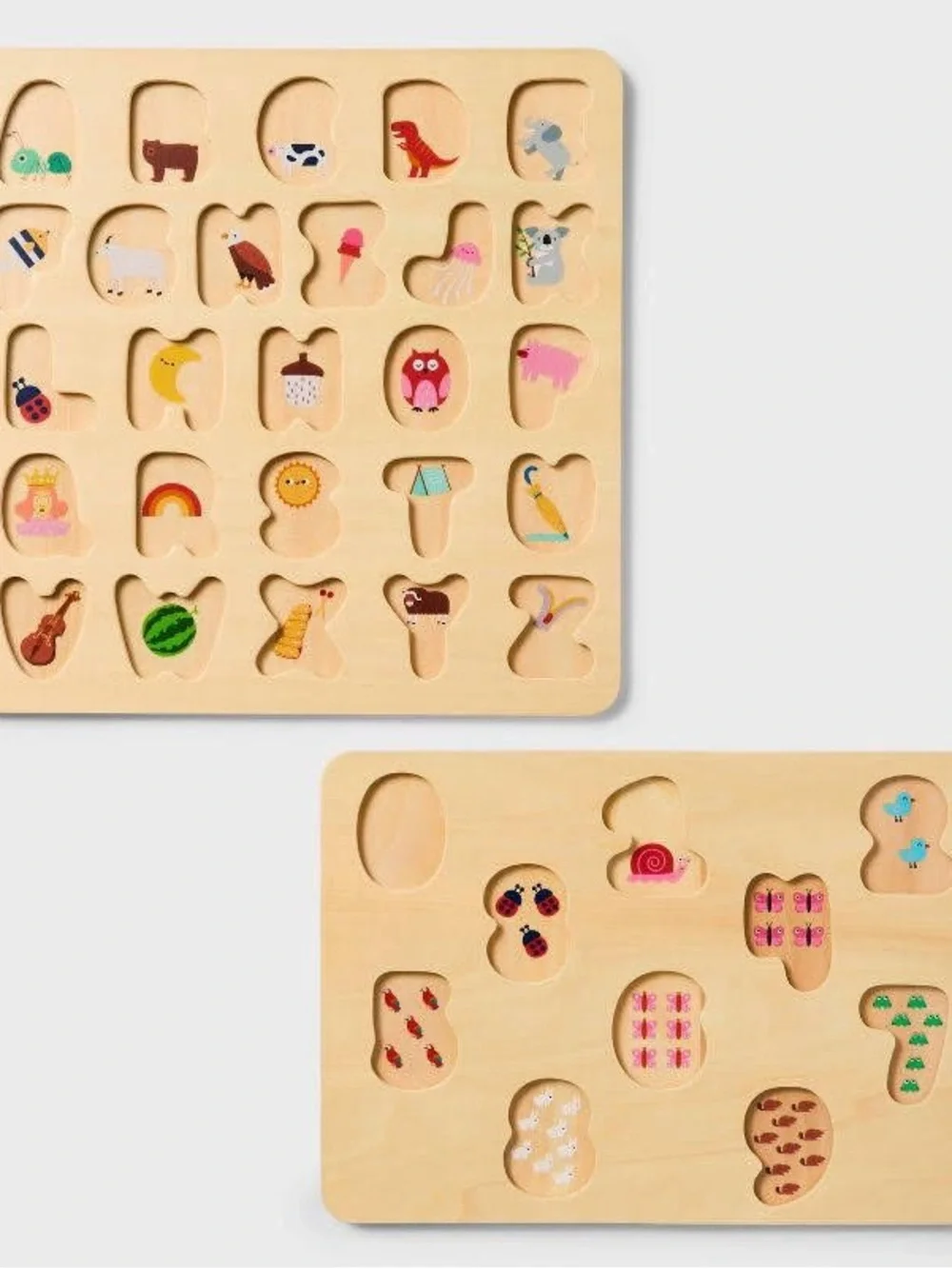 Gigglescape Wooden Alphabet & Number Puzzles